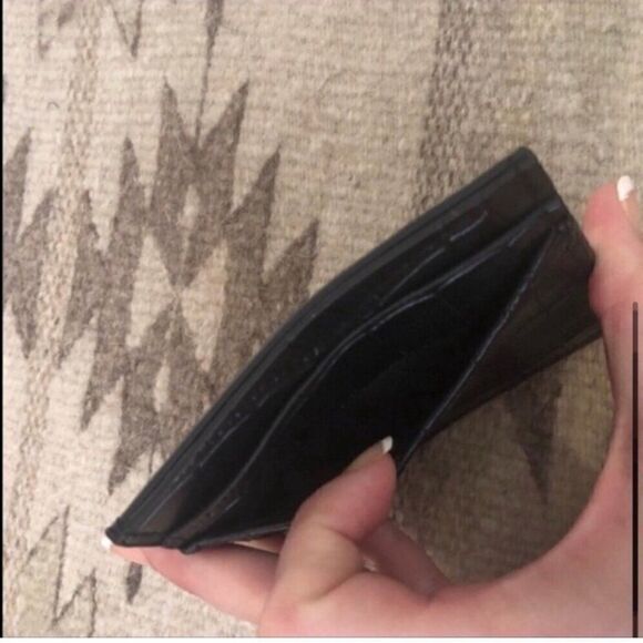 Black Alligator Print Cardholder Wallet - Picture 4 of 6